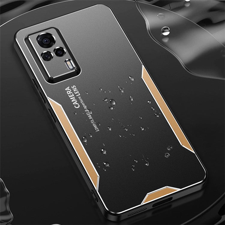 Tough Armor Case for vivo S9e Aluminium Alloy Matte Back Phone Cover - Gold