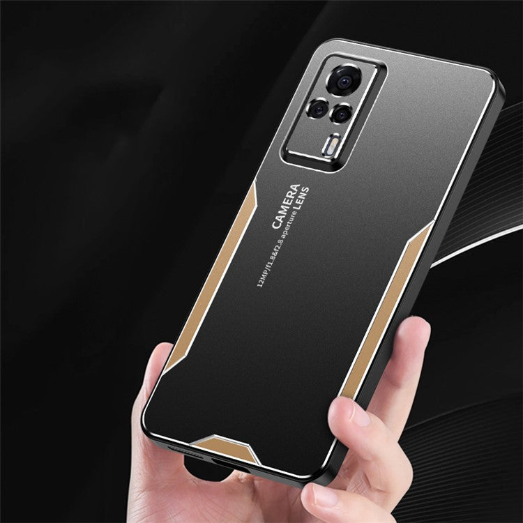 Tough Armor Case for vivo S9e Aluminium Alloy Matte Back Phone Cover - Gold