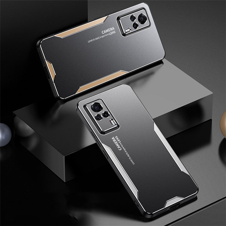 Tough Armor Case for vivo S9e Aluminium Alloy Matte Back Phone Cover - Gold