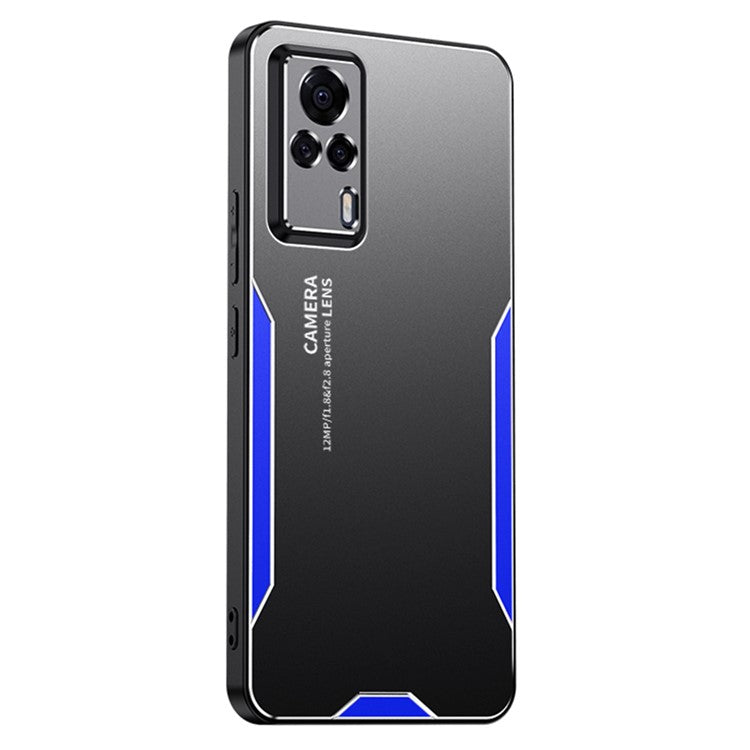 Tough Armor Case for vivo S9e Aluminium Alloy Matte Back Phone Cover - Blue