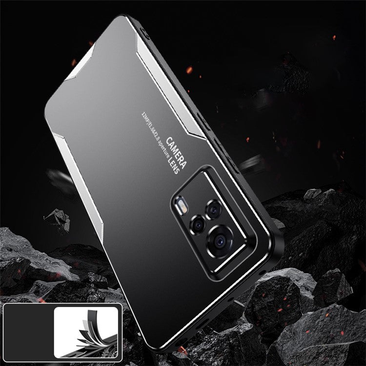 Tough Armor Case for vivo S9e Aluminium Alloy Matte Back Phone Cover - Silver