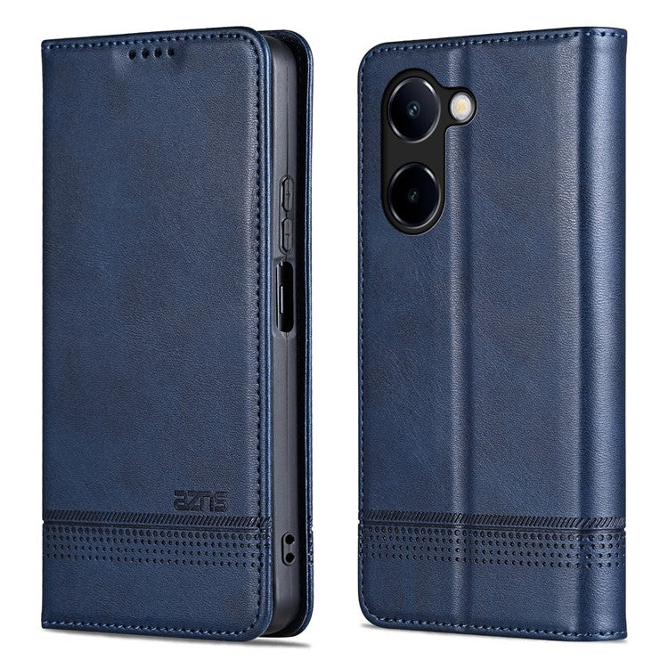 AZNS For vivo Y100i 5G PU Leather Phone Case Wallet Cover Magnetic Auto-absorbed - Blue