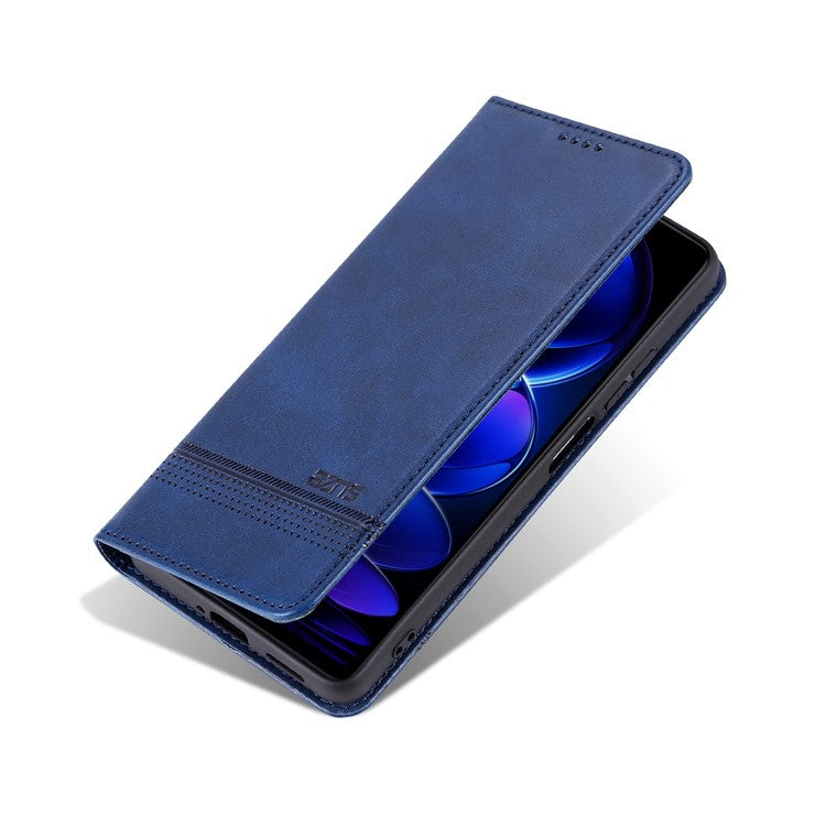 AZNS For vivo Y100i 5G PU Leather Phone Case Wallet Cover Magnetic Auto-absorbed - Blue