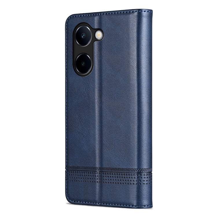 AZNS For vivo Y100i 5G PU Leather Phone Case Wallet Cover Magnetic Auto-absorbed - Blue