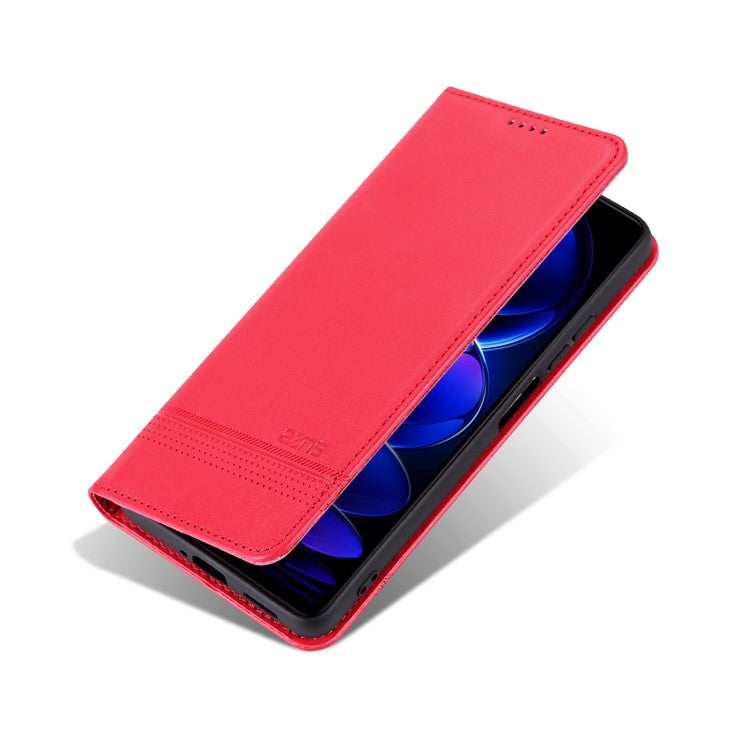 AZNS For vivo Y100i 5G PU Leather Phone Case Wallet Cover Magnetic Auto-absorbed - Red