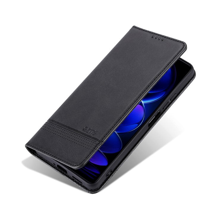 AZNS For vivo Y100i 5G PU Leather Phone Case Wallet Cover Magnetic Auto-absorbed - Black