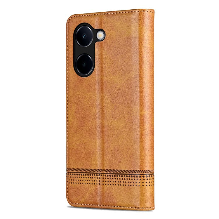 AZNS For vivo Y100i 5G PU Leather Phone Case Wallet Cover Magnetic Auto-absorbed - Brown