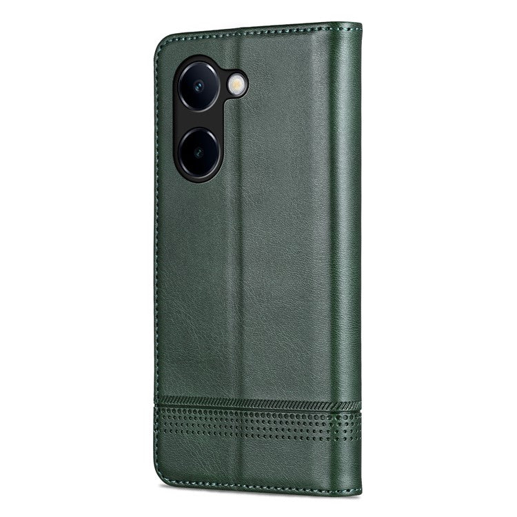 AZNS For vivo Y100i 5G PU Leather Phone Case Wallet Cover Magnetic Auto-absorbed - Green