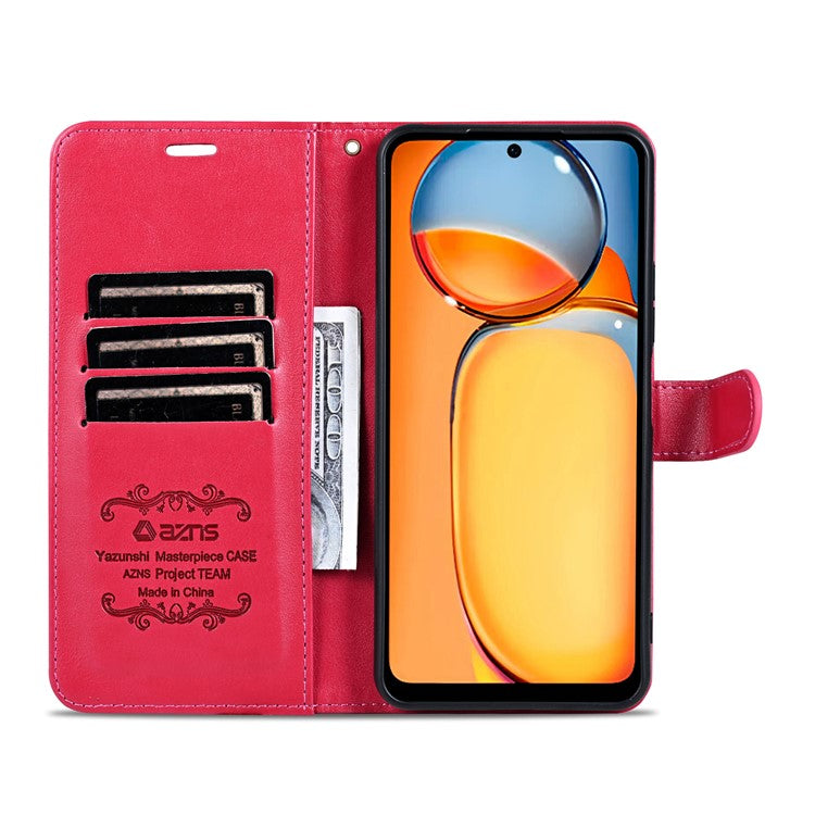 AZNS For vivo Y100i 5G Case PU Leather Flip Wallet Phone Cover - Red