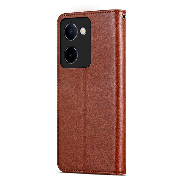 AZNS For vivo Y100i 5G Case PU Leather Flip Wallet Phone Cover - Brown