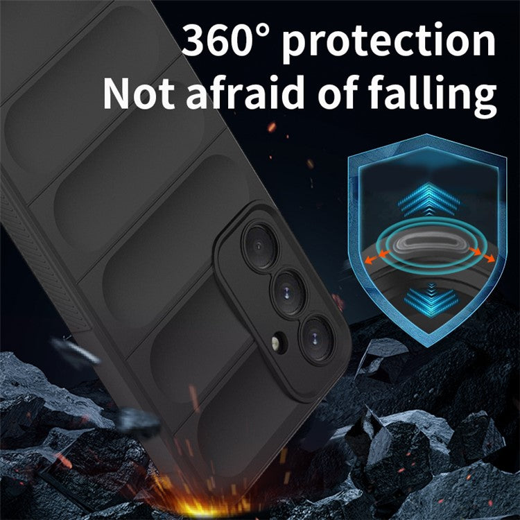 For Samsung Galaxy A55 5G Cell Phone Case Drop-resistant TPU Back Cover - Black