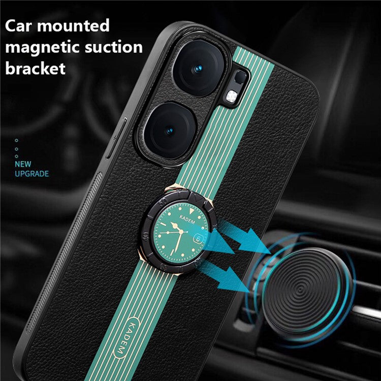 KADEM For vivo iQOO Neo9 5G Cover Ring Kickstand Anti-scratch Electroplating Cell Phone Case - Green