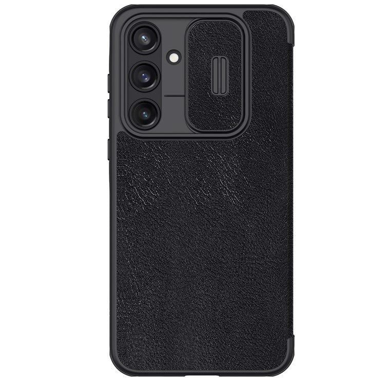 NILLKIN Qin Pro Series for Samsung Galaxy A55 5G Phone Case with Card Slots Leather Cover - Black