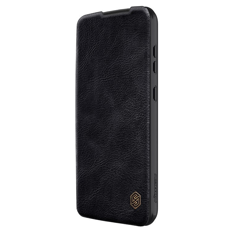 NILLKIN Qin Pro Series for Samsung Galaxy A55 5G Phone Case with Card Slots Leather Cover - Black