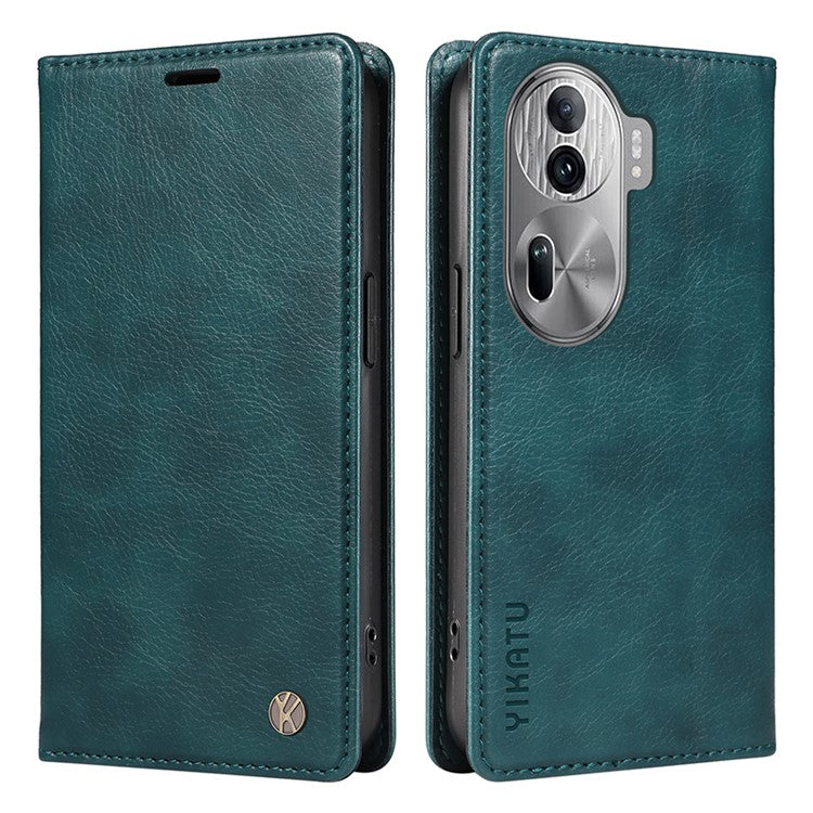 YIKATU YK-006 For Oppo Reno11 Pro 5G (Global) Case Magnetic Auto Closing PU Leather Wallet Phone Cover - Blue