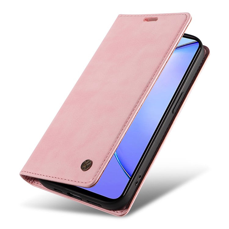 YIKATU YK-006 For vivo Y17s 4G Cell Phone Case PU Leather+TPU Litchi Texture Anti-drop Wallet Cover - Pink