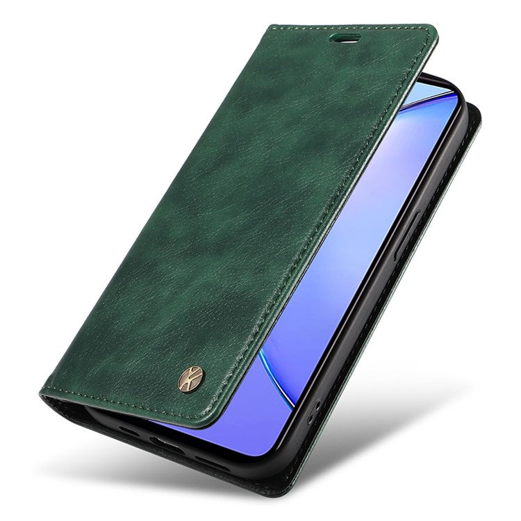 YIKATU YK-006 For vivo Y17s 4G Cell Phone Case PU Leather+TPU Litchi Texture Anti-drop Wallet Cover - Green