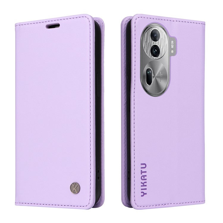 YIKATU YK-001 For Oppo Reno11 Pro 5G (Global) Wallet Case Flip Leather Cover Folding Stand - Light Purple