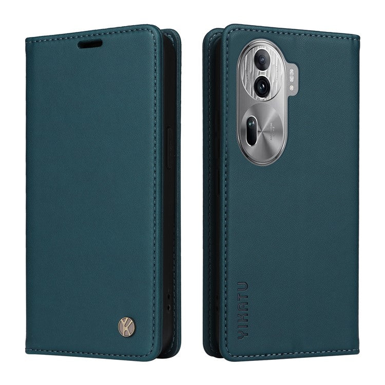 YIKATU YK-001 For Oppo Reno11 Pro 5G (Global) Wallet Case Flip Leather Cover Folding Stand - Green