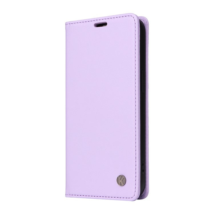 YIKATU YK-001 For vivo Y17s 4G Magnetic Case Leather Wallet Card Slots Phone Cover - Light Purple