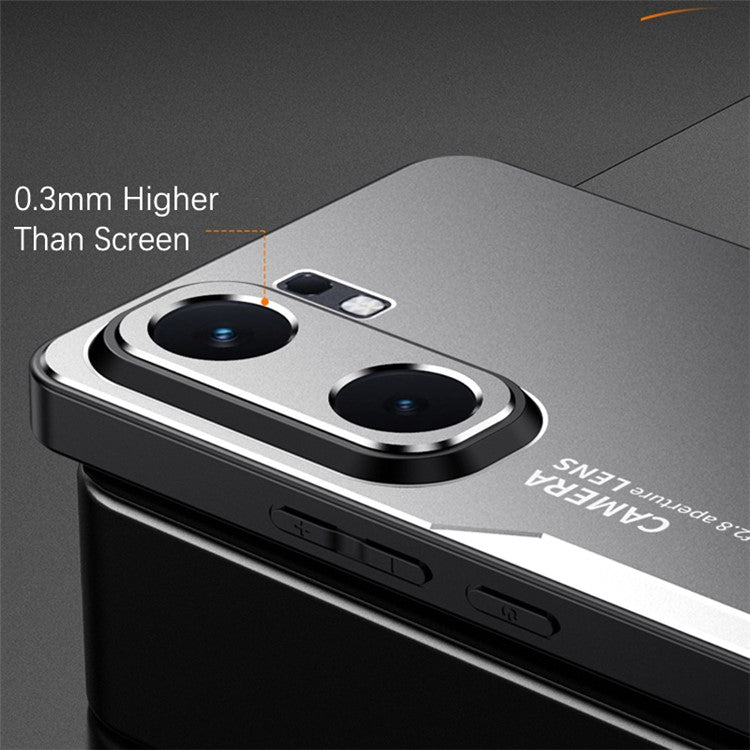 For vivo iQOO Neo9 5G Case Drop Protection Aluminum Alloy Metal Phone Cover - Silver