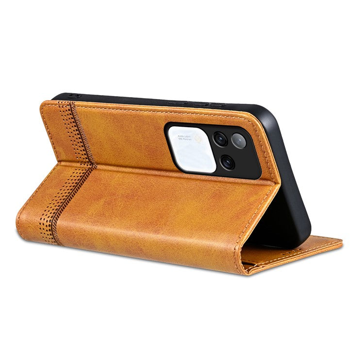 AZNS For vivo S18 Pro 5G Magnetic Case Leather Wallet Stand Phone Cover - Brown