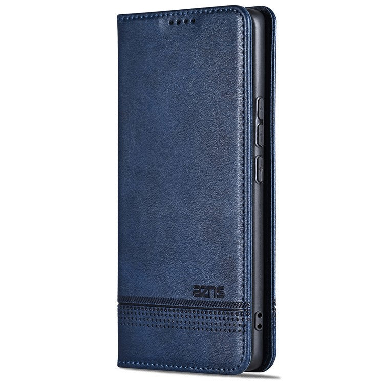 AZNS For vivo S18 5G Case Leather Stand Card Slots Phone Cover with Magnetic Closure - Blue