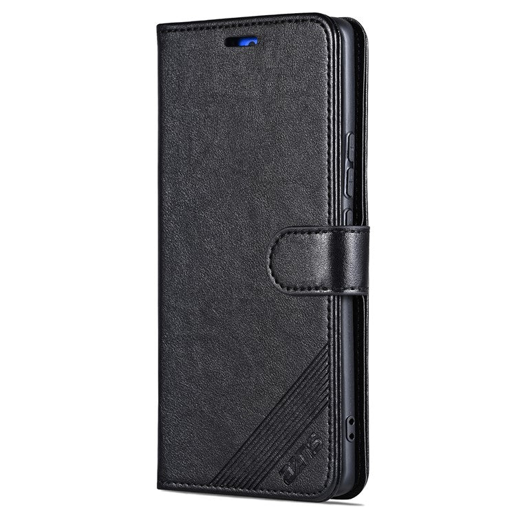 AZNS For vivo S18 5G Shockproof Wallet Case PU Leather Flip Phone Cover - Black