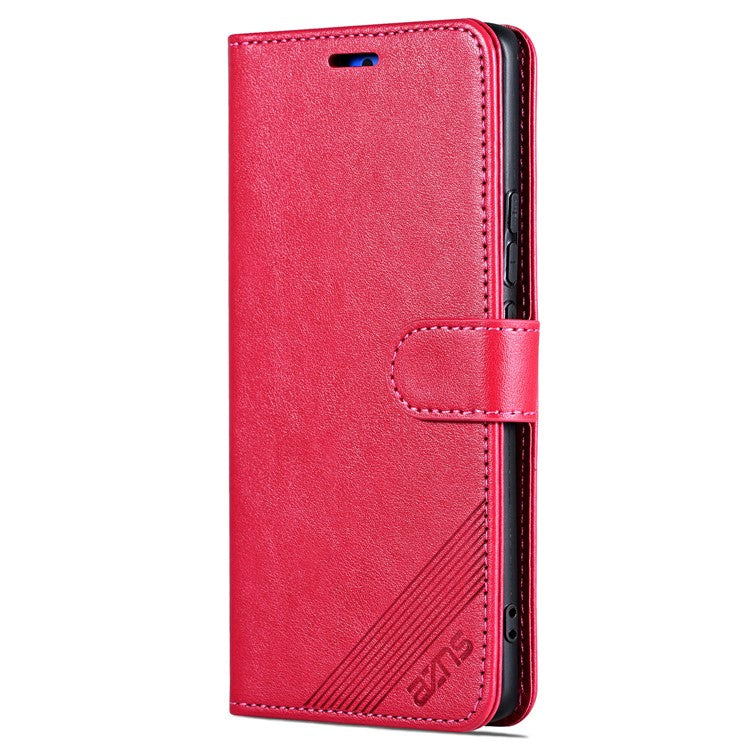 AZNS For vivo S18 5G Shockproof Wallet Case PU Leather Flip Phone Cover - Red