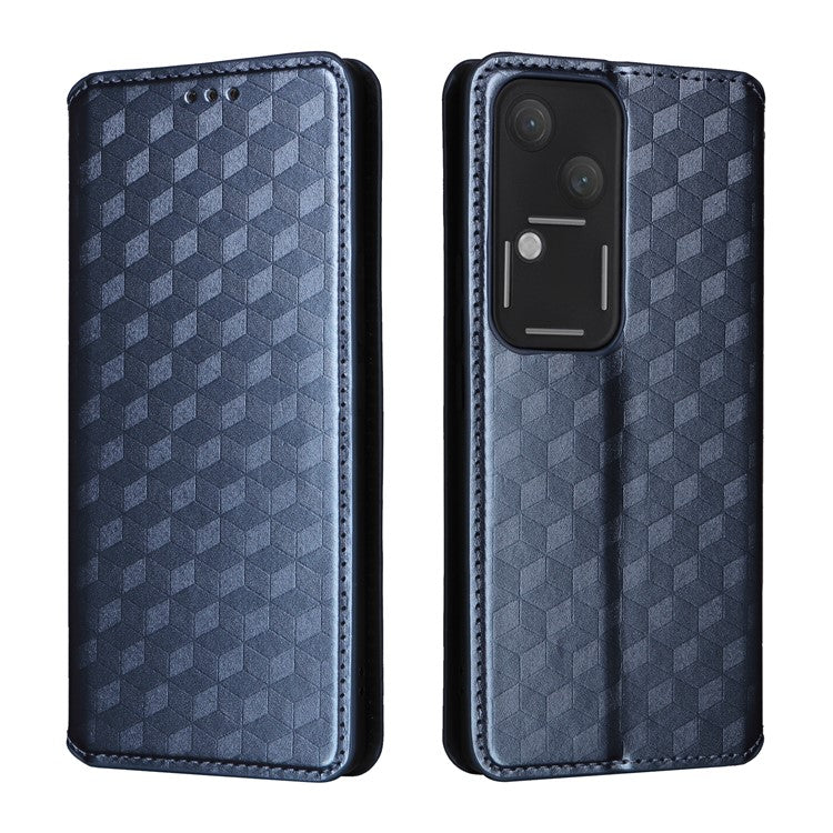 For vivo S18 5G / V30 Case Leather Magnetic Auto Closing Phone Stand Cover - Blue