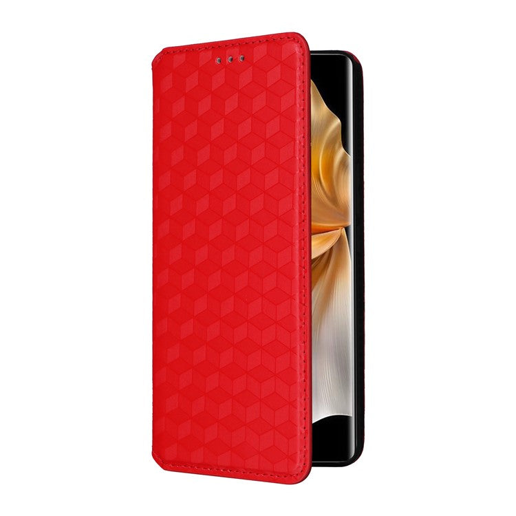 For vivo S18 5G / V30 Case Leather Magnetic Auto Closing Phone Stand Cover - Red