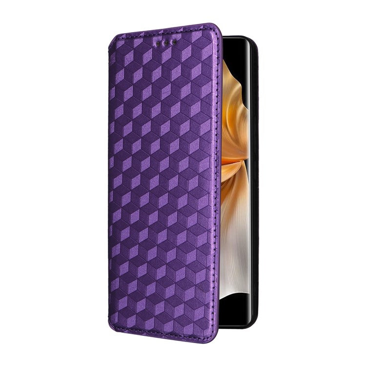 For vivo S18 5G / V30 Case Leather Magnetic Auto Closing Phone Stand Cover - Purple