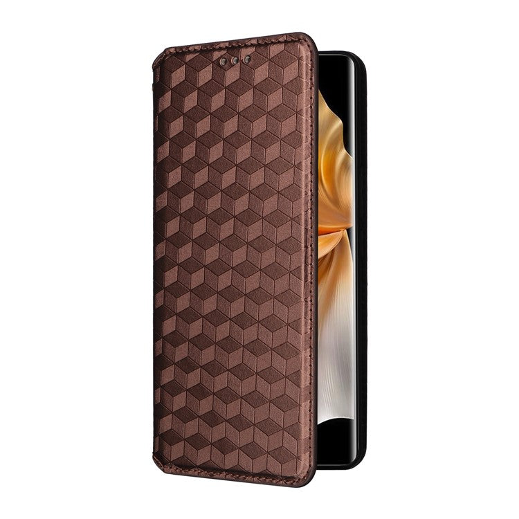 For vivo S18 5G / V30 Case Leather Magnetic Auto Closing Phone Stand Cover - Brown