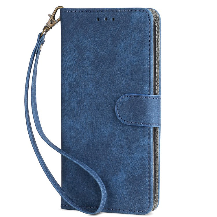 For vivo S18 5G / V30 Case RFID Blocking Leather Wallet Phone Cover - Blue