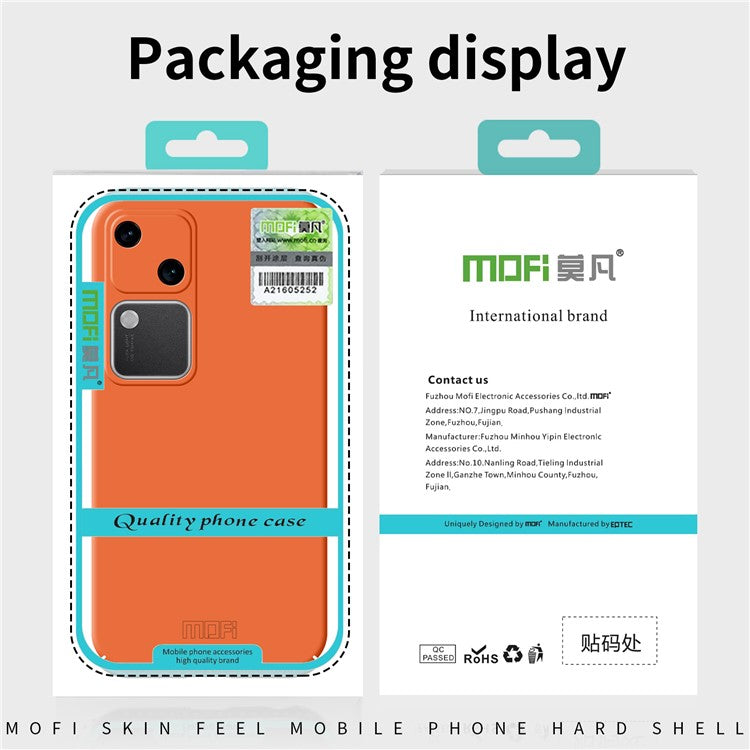 MOFI JK Qin Series For vivo S18 5G Case TPU+Acrylic Skin-Touch Phone Back Cover - Orange