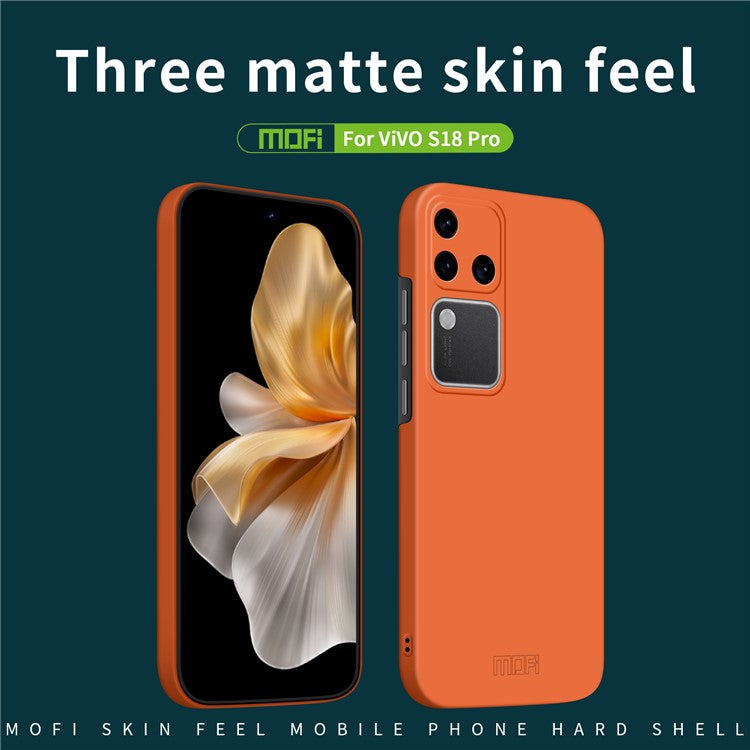 MOFI JK Qin Series For vivo S18 Pro 5G Cell Phone Case TPU+Acrylic Skin-Touch Matte Cover - Orange