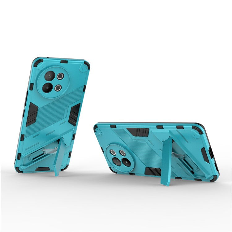 TPU+PC Phone Case for vivo S18e 5G Hidden Kickstand Back Cover - Baby Blue