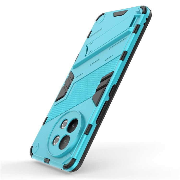 TPU+PC Phone Case for vivo S18e 5G Hidden Kickstand Back Cover - Baby Blue