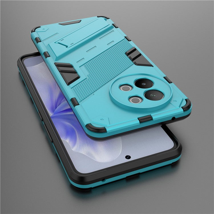 TPU+PC Phone Case for vivo S18e 5G Hidden Kickstand Back Cover - Baby Blue