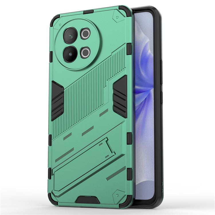 TPU+PC Phone Case for vivo S18e 5G Hidden Kickstand Back Cover - Green