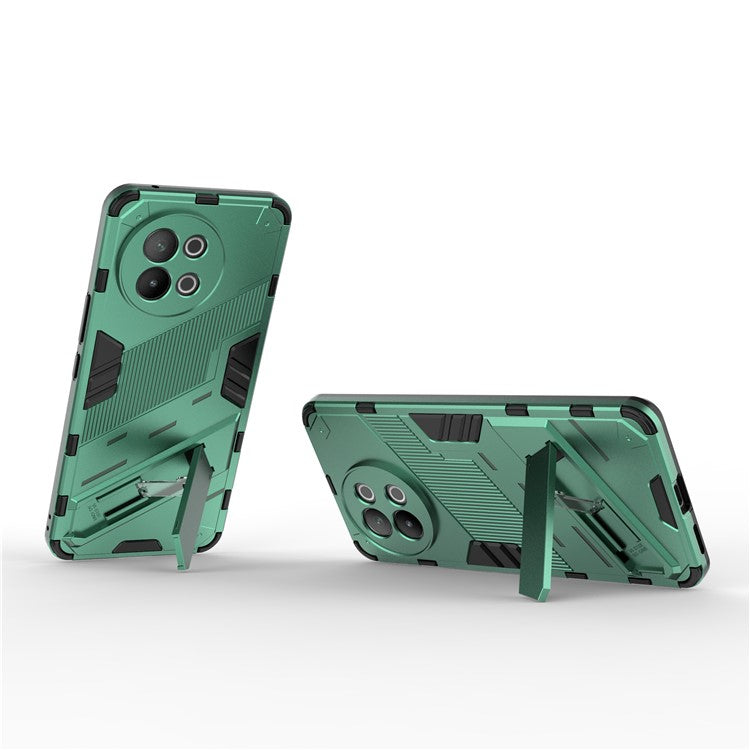 TPU+PC Phone Case for vivo S18e 5G Hidden Kickstand Back Cover - Green