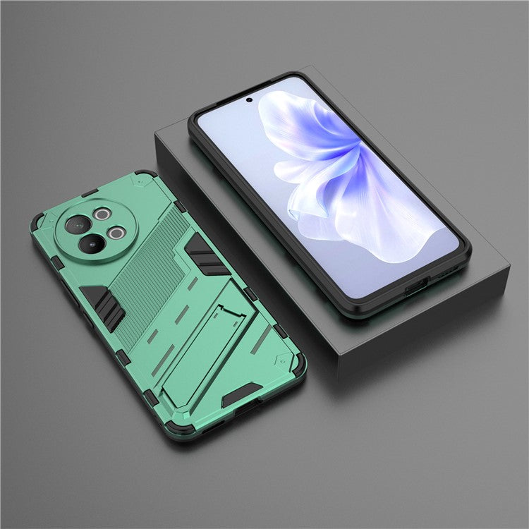 TPU+PC Phone Case for vivo S18e 5G Hidden Kickstand Back Cover - Green