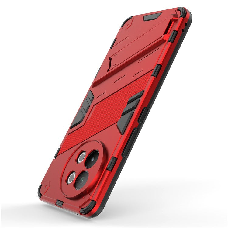 TPU+PC Phone Case for vivo S18e 5G Hidden Kickstand Back Cover - Red