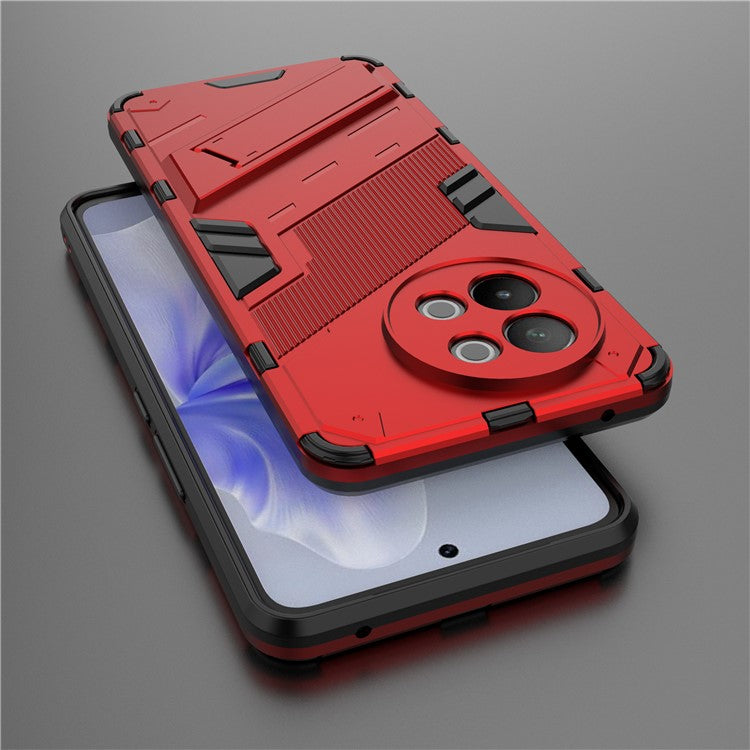 TPU+PC Phone Case for vivo S18e 5G Hidden Kickstand Back Cover - Red