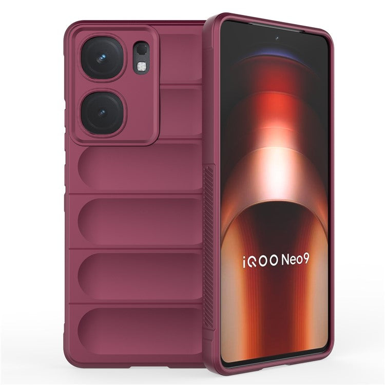 For vivo iQOO Neo9 5G / Neo9 Pro 5G Phone Case Soft TPU Cover Drop Protection - Wine Red