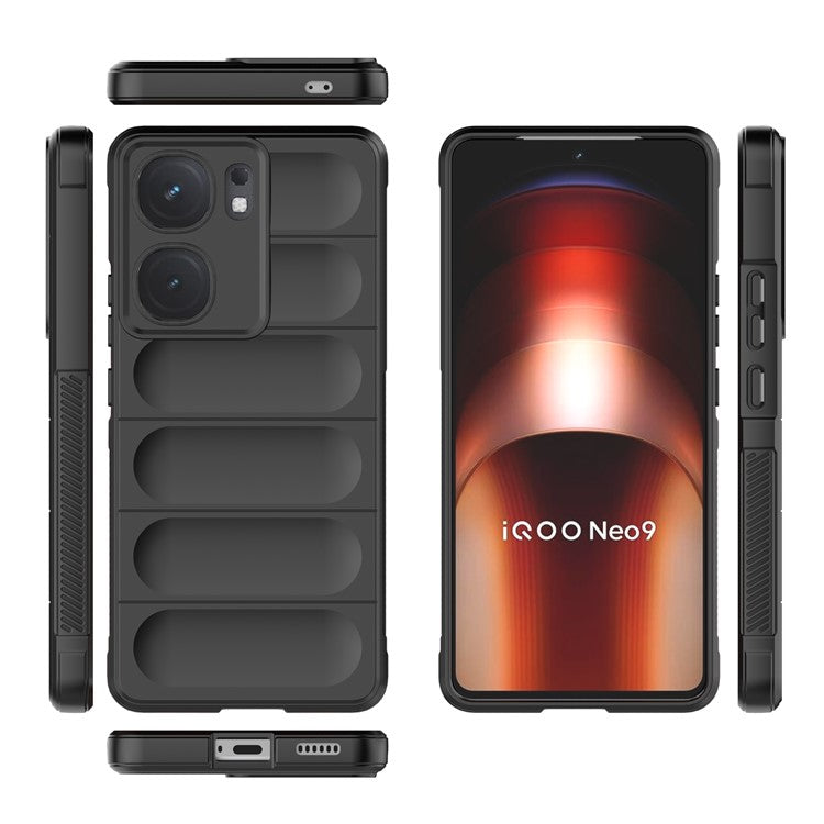 For vivo iQOO Neo9 5G / Neo9 Pro 5G Phone Case Soft TPU Cover Drop Protection - Black