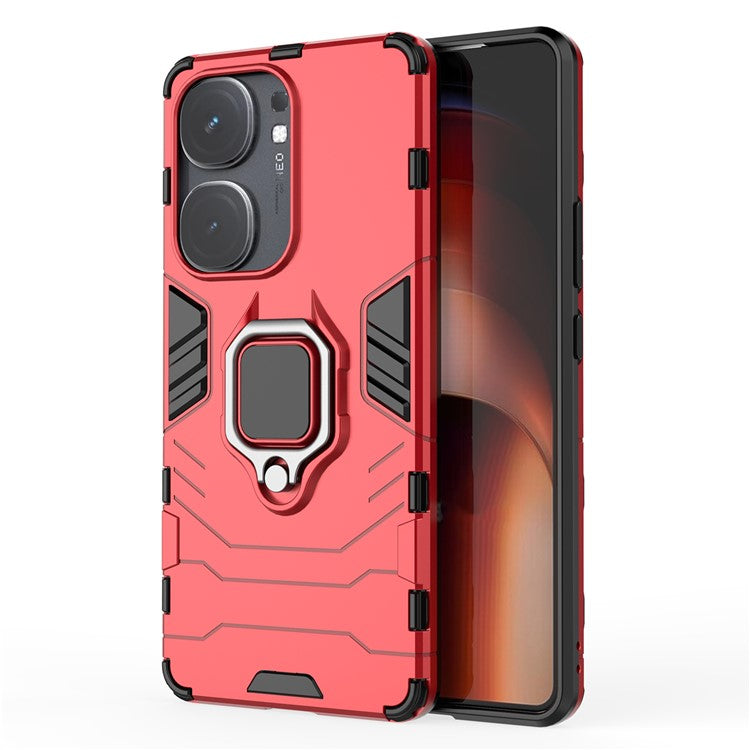 For vivo iQOO Neo9 5G / Neo9 Pro 5G Case Ring Kickstand Protective Phone Cover - Red