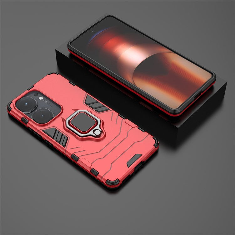 For vivo iQOO Neo9 5G / Neo9 Pro 5G Case Ring Kickstand Protective Phone Cover - Red