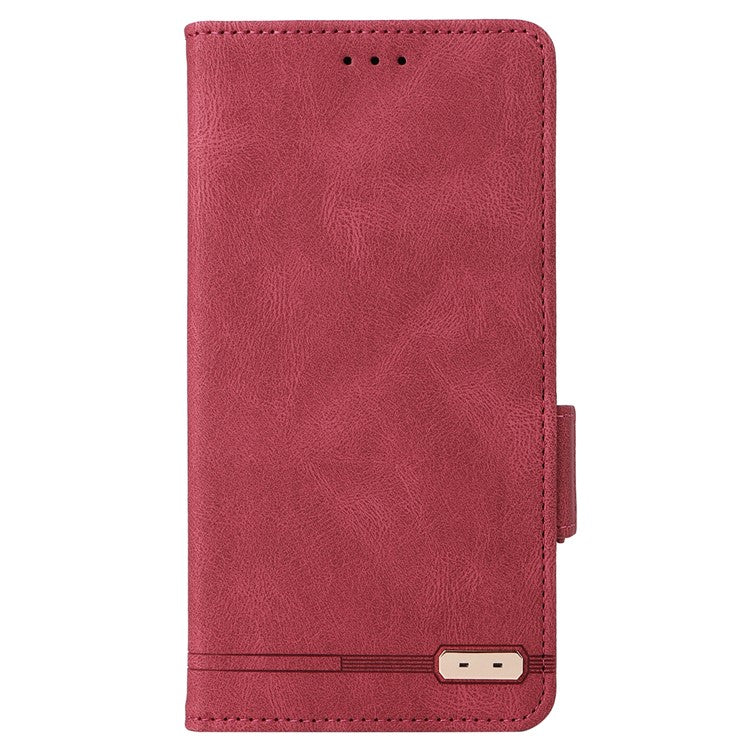 For vivo V29 Pro 5G Phone Case Leather Flip Stand Cover with Hardware Decor - Rose