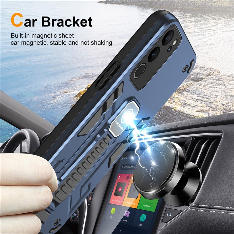 For vivo V29 5G / V29 Pro 5G Phone Case Kickstand Cover Support Magnetic Car Mount - Blue